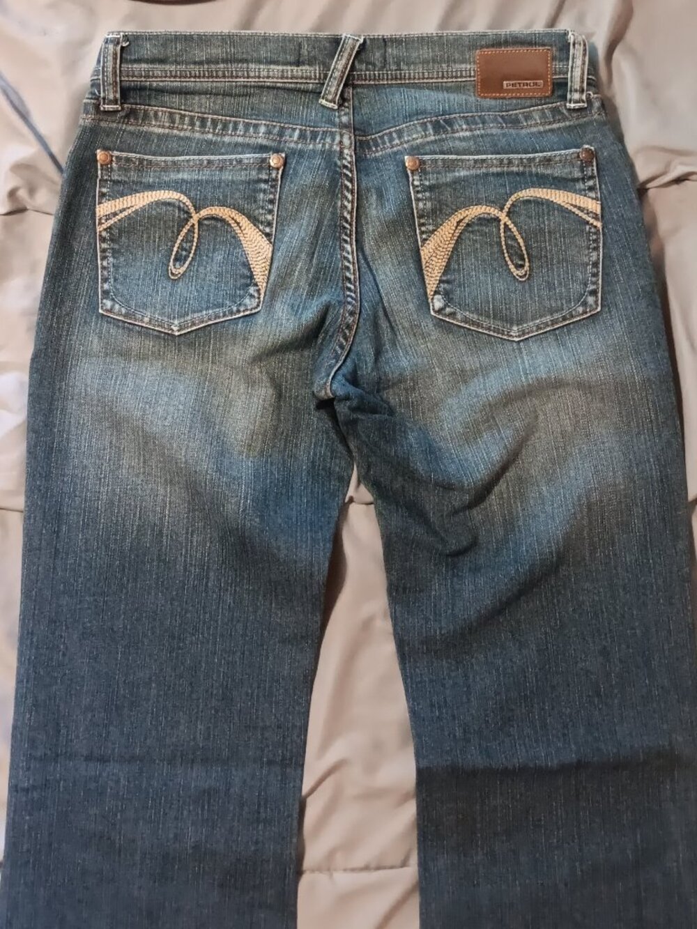 Vintage Y2K Petrol low-rise bootcut baby stitch jeans "Reese-BS"